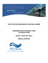 STATE WATER RESOURCES CONTROL BOARD UNDERGROUND STORAGE TANK CLEANUP FUND