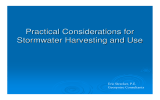 Practical Considerations for Stormwater Harvesting and Use Eric Strecker, P.E. Geosyntec Consultants