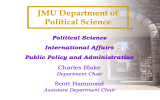 JMU Department of Political Science International Affairs Public Policy and Administration