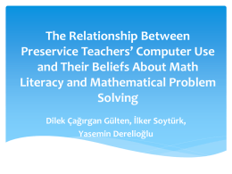 The Relationship Between Preservice Teachers’ Computer Use and Their Beliefs About Math