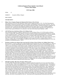 California Regional Water Quality Control Board Central Valley Region  22/23 June 2006