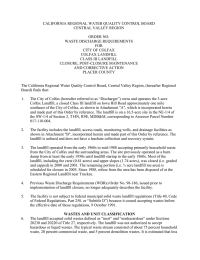 CALIFORNIA REGIONAL WATER QUALITY CONTROL BOARD CENTRAL VALLEY REGION  ORDER NO.