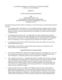 CALIFORNIA REGIONAL WATER QUALITY CONTROL BOARD  ORDER NO. WASTE DISCHARGE REQUIREMENTS