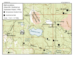 Well Locations (Glass Mtn. Geothermal Exploration Project, 1995) Temperature Gradient Hole