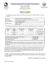 California Regional Water Quality Control Board  Central Valley Region