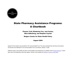 State Pharmacy Assistance Programs: A Chartbook