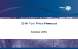 2016 Pool Price Forecast October 2015
