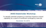 AESO Stakeholder Workshop