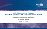 AESO Competitive Process Fort McMurray West 500 kV Transmission Project