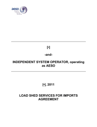[•] -and- INDEPENDENT SYSTEM OPERATOR, operating