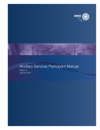 Ancillary Services Participant Manual Edition 3 January 2012