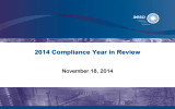 2014 Compliance Year in Review November 18, 2014