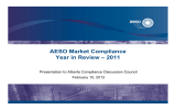 AESO Market Compliance Year in Review – 2011 February 10, 2012