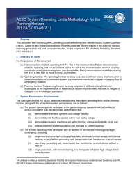 AESO System Operating Limits Methodology for the Planning Horizon (R1 FAC-010-AB-2.1)