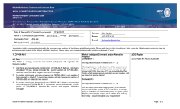 Market Participant Comment and Rationale Form  AESO AUTHORITATIVE DOCUMENT PROCESS