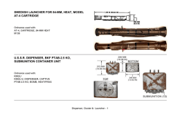 SWEDISH LAUNCHER FOR 84-MM, HEAT, MODEL AT-4 CARTRIDGE SUBMUNITION CONTAINER UNIT