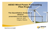 AESO Wind Power Forecasting Pilot Project The Quantitative Analysis ORTECH