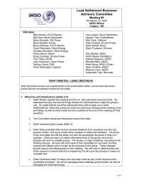 Load Settlement Business Advisory Committee Meeting #5