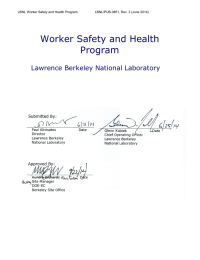 Worker Safety and Health Program  Lawrence Berkeley National Laboratory