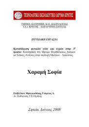 Χαραµή Σοφία Σητεία, Ιούνιος 2008 ΠΤΥΧΙΑΚΗ ΕΡΓΑΣΙΑ
