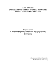 Η Διερεύνηση του φαινομένου της ψυχογενούς βουλιμίας Τ.Ε.Ι. ΚΡΗΤΗΣ