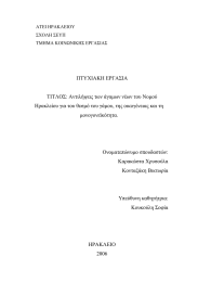 ΠΤΥΧΙΑΚΗ ΕΡΓΑΣΙΑ ΤΙΤΛΟΣ: Αντιλήψεις των άγαµων νέων του Νοµού