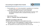 Accounting for tangible fixed Assets • Fixed assets are