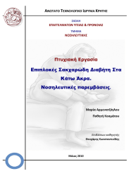 Επιπλοκές Σακχαρώδη ∆ιαβήτη Στα Κάτω Άκρα. Νοσηλευτικές παρεµβάσεις. Α