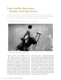 Post-conflict Recovery: Gender and Age Issues