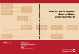 Mine Action Equipment: Mine Action Equipment: Study of Global Operational Needs