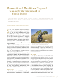 Conventional Munitions Disposal Capacity Development in South Sudan