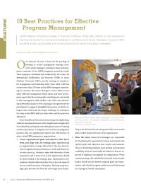 10 Best Practices for Effective Program Management F E