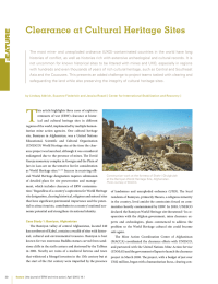 Clearance at Cultural Heritage Sites E R U