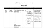 UTB/TSC Strategic Plan Reporting Matrix Biennial Update and Review Process August 2010