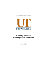 Building Warden Building Evacuation Plan  Last revised: