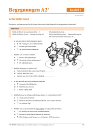 Begegnungen A 2 + Kapitel 4 Grammatik-Quiz