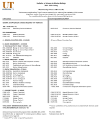 UTB Courses Course Equivalents at UTRGV