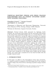 VERTICAL ELECTRIC FIELDS AND FIELD CHANGE NING LEADER CHANNELS