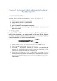   Exercise 4 &ndash; Boltzmann Distribution &amp; Helmholtz Free Energy (Canonical Ensemble)