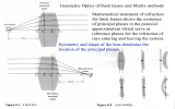 Geometric Optics of thick lenses and Matrix methods