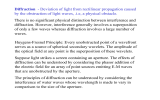 Diffraction by the obstruction of light waves, .i.e, a physical obstacle.