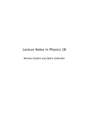 Lecture Notes in Physics 1B Michael Gedalin and Ephim Golbraikh