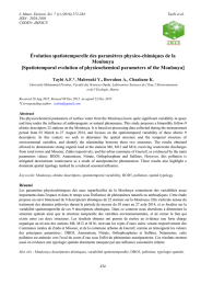 Évolution spatiotemporelle des paramètres physico-chimiques de la Moulouya ]