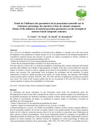 Etude de l’influence des paramètres de la pouzzolane naturelle sur... résistance mécanique des mortiers à base de ciments composés