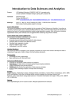 Introduction to Data Sciences and Analytics