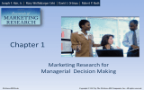 Chapter 1 Marketing Research for Managerial  Decision Making