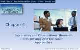 Chapter 4 Exploratory and Observational Research Designs and Data Collection Approaches