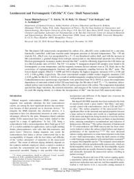 Luminescent and Ferromagnetic CdS:Mn /C Core Sayan Bhattacharyya,* Y. Estrin,