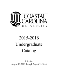 2015-2016 Undergraduate Catalog Effective