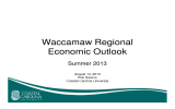 Waccamaw Regional Economic Outlook Summer 2013 August 14, 2013